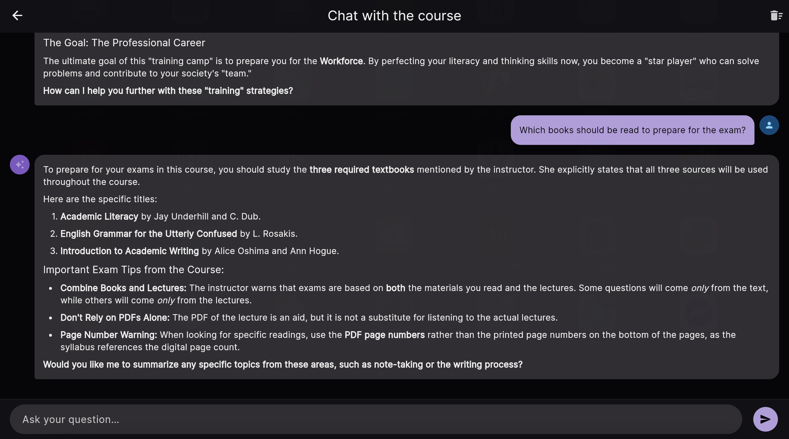 Studyways — AI chat with course content