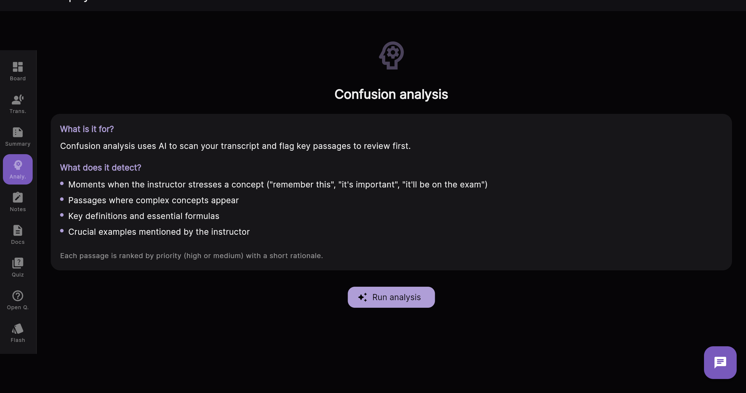 Studyways — AI confusion analysis identifying weak points