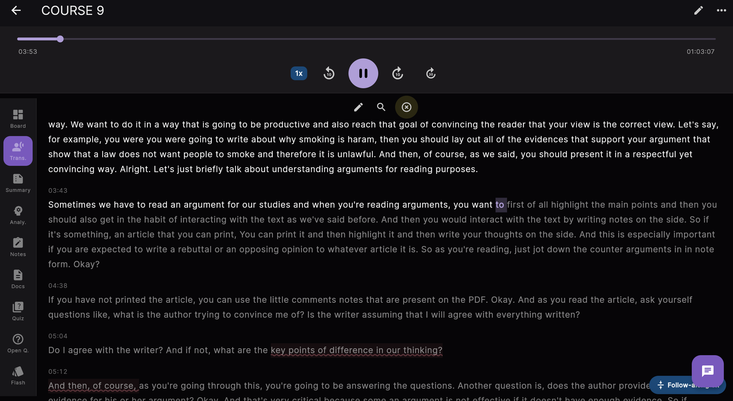 Studyways — AI transcription with timestamps and speaker detection
