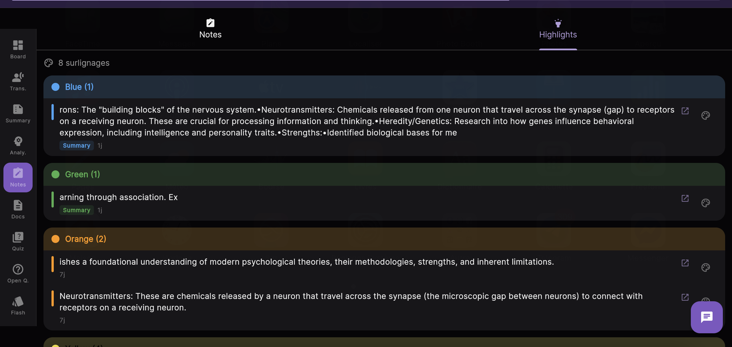 Studyways — notes and highlights on transcription